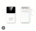 Portable Power Bank 10000mAh with Fast Charging With Cables